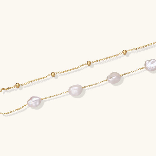 Baroque Pearl Layered Bracelet