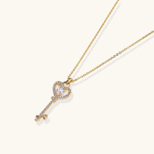 Secret Heart Key Necklace