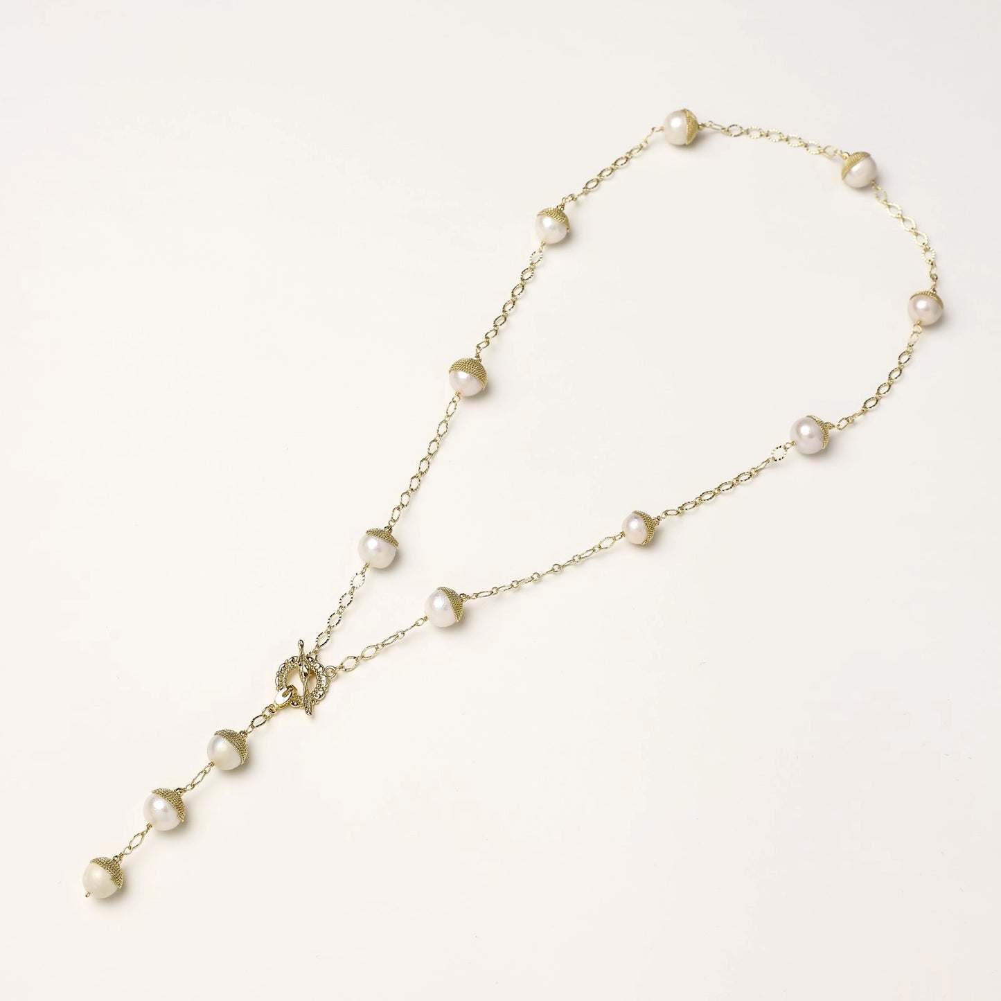 Baroque Pearl Station Necklace