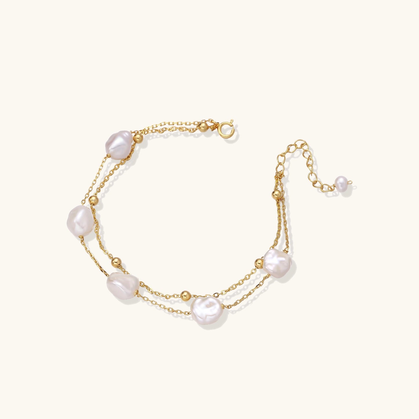 Baroque Pearl Layered Bracelet