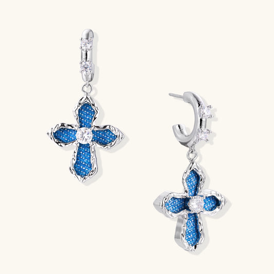Denim Cross Drops