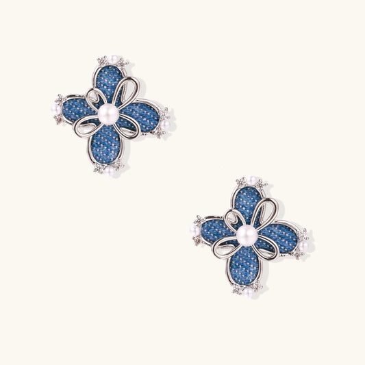 Denim Bloom Studs