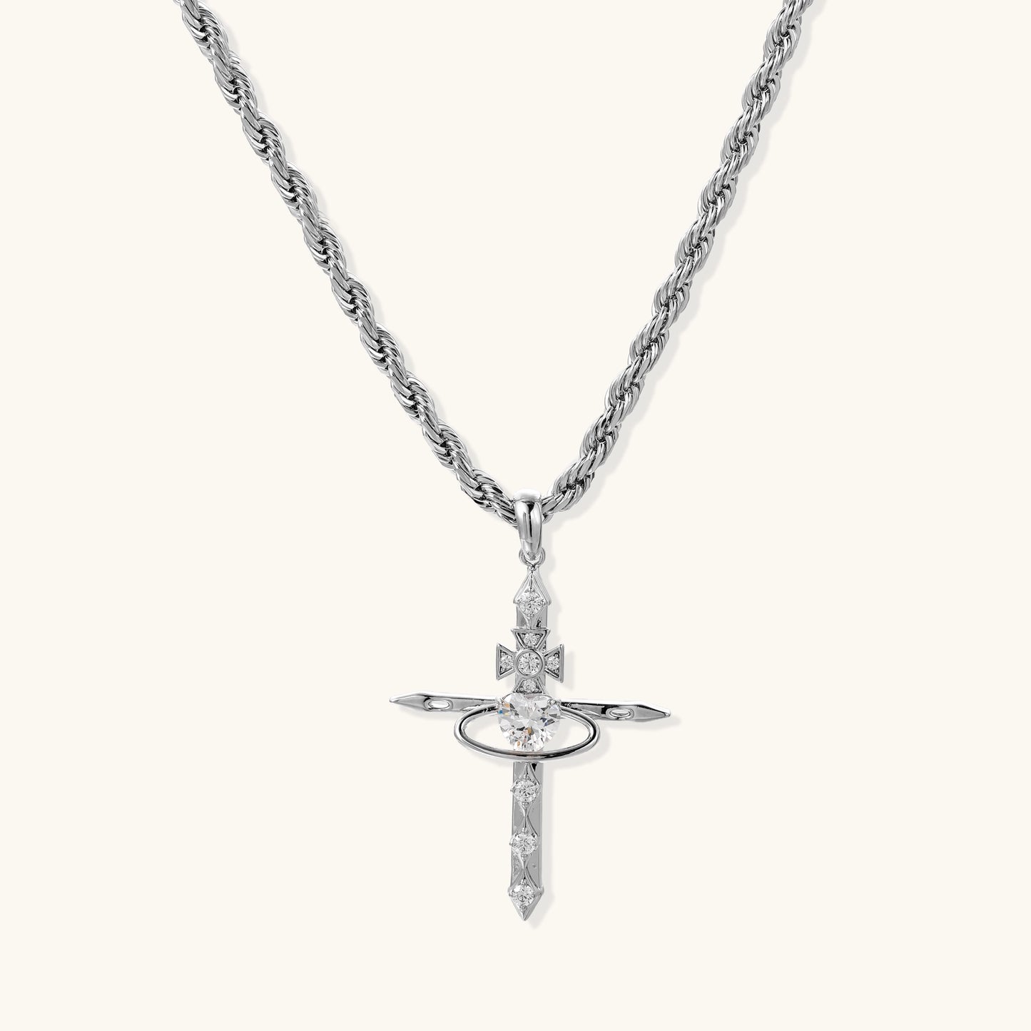 Divine Cross Statement Necklace