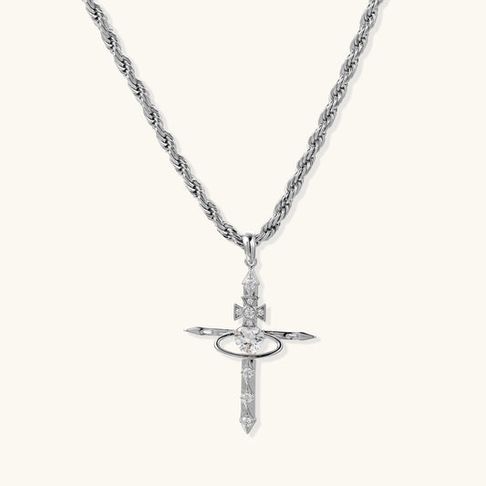 Divine Cross Statement Necklace